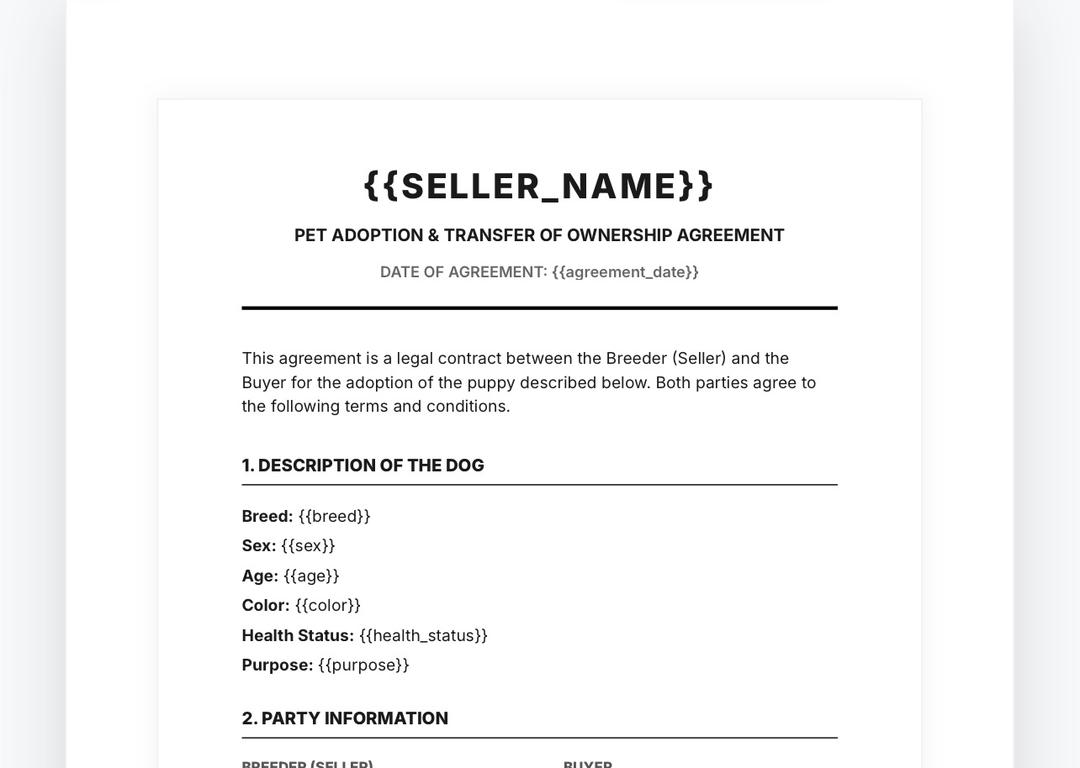Pet Adoption
